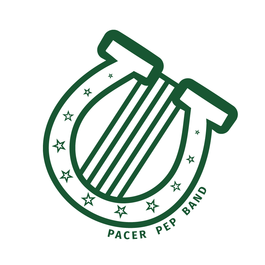 Pacer Pep Band Logo - Green Version