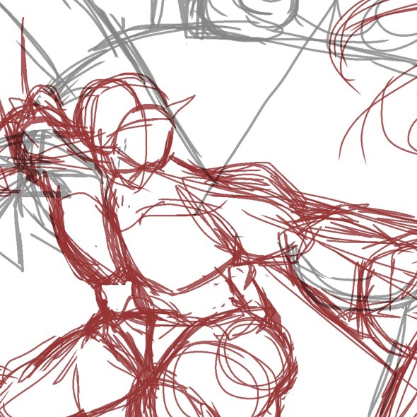 Close up of Link (Legend of Zelda) and the Guardian for Banner