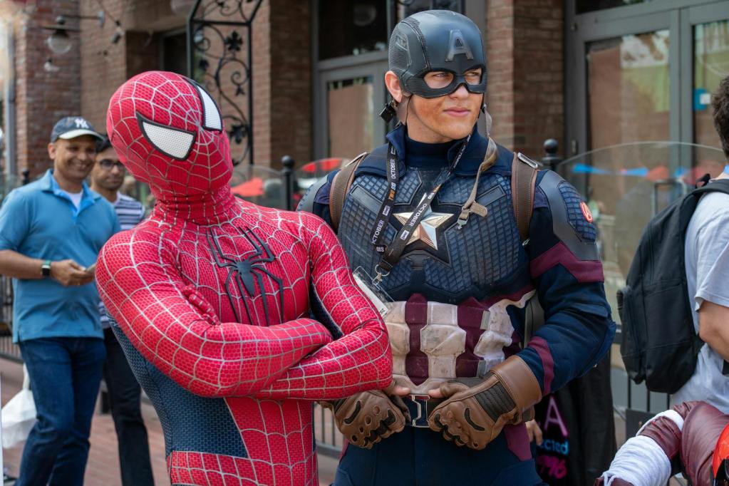 men wearing costumes