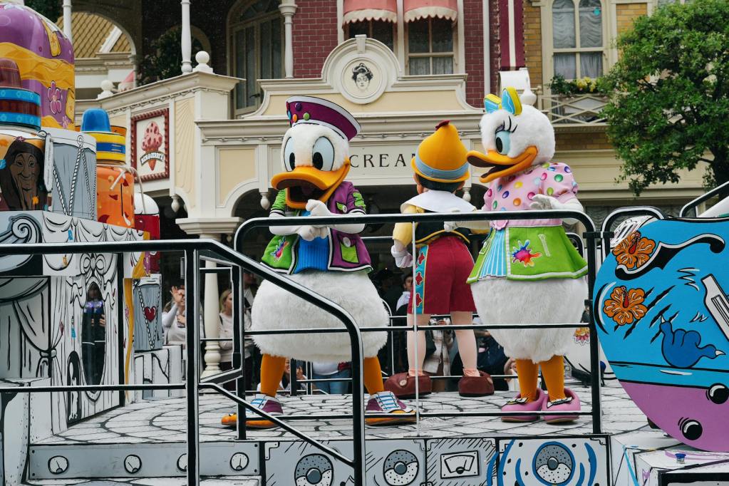 colorful disney parade at disneyland paris
