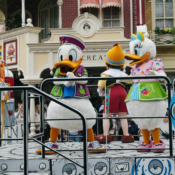 colorful disney parade at disneyland paris